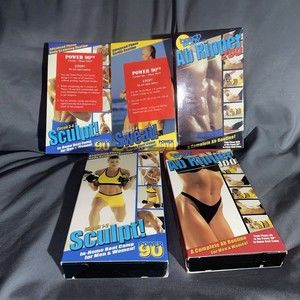 Lot of 5 Beach Body Sculpt Power 90 Set VHS Workout Tapes